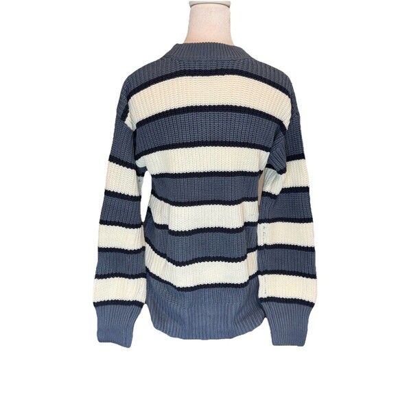 SO Women's Juniors' Crewneck Pullover Sweater Size XS Blue & White Stripe NWOT - Picture 4 of 7